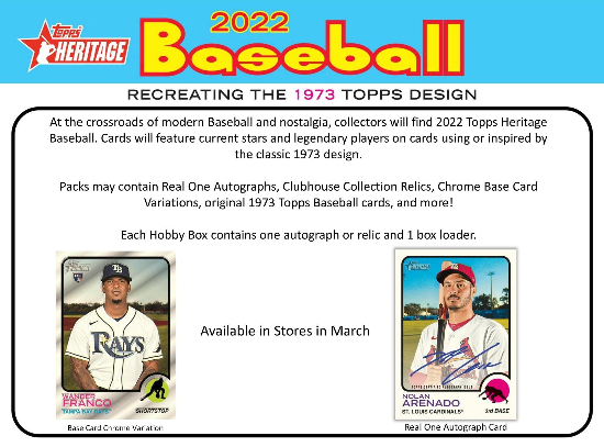 2022 Topps Heritage Baseball