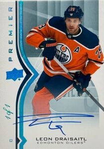 Base Auto Platinum Blue Spectrum Leon Draisaitl Base Auto Platinum Blue Spectrum Leon Draisaitl