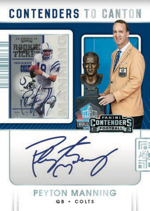 Contenders to Canton Auto Peyton Manning MOCK UP