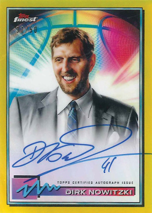 Auto Gold Refractor Dirk Nowitzki MOCK UP Auto Gold Refractor Dirk Nowitzki MOCK UP