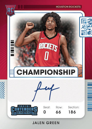 Rookie Ticket Championship Auto Jalen Green MOCK UP Rookie Ticket Championship Auto Jalen Green MOCK UP