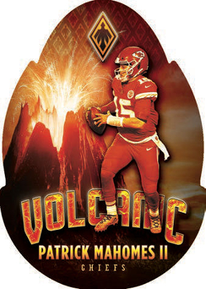 Volcanic Die-Cut Patrick Mahomes MOCK UP Volcanic Die-Cut Patrick Mahomes MOCK UP