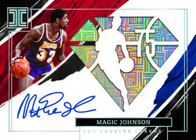 Impeccable NBA 75th Anniversary Auto Magic Johnson MOCK UP