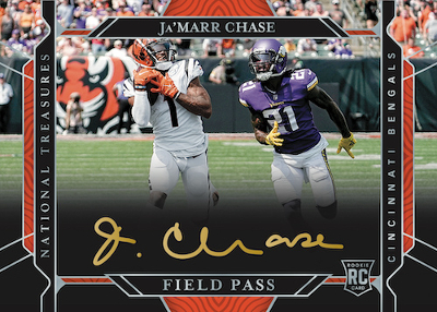 Rookie Signatures Field Pass Gold Ink JaMarr Chase MOCK UP