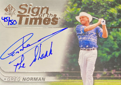 Sign of the Times Inscriptions Greg Norman