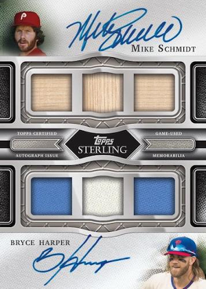 Sterling-Sets Dual Auto Relic Mike Schmidt, Bryce Harper MOCK UP