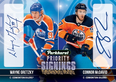 2021-22 Parkhurst Priority Signings Exclusives Wayne Gretzky, Connor McDavid MOCK UP