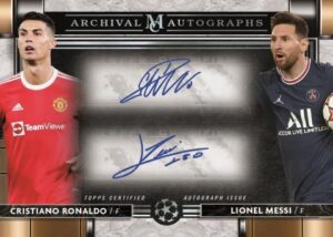 Archival Dual Auto Lionel Messi Cristiano Ronaldo MOCK UP Archival Dual Auto Lionel Messi Cristiano Ronaldo MOCK UP