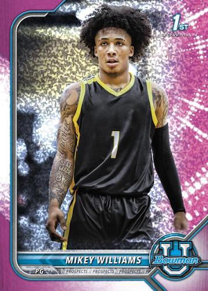 Base Fuschia Mini-Diamond Refractor Mikey Williams MOCK UP