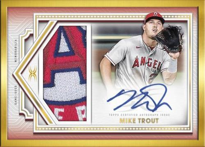 Framed Auto Patch Collection Red Mike Trout MOCK UP Framed Auto Patch Collection Red Mike Trout MOCK UP