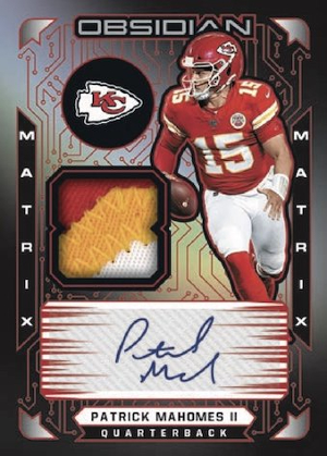 Matrix Material Autos Electric Etch Red Patrick Mahomes MOCK UP