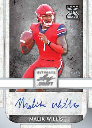 Base Auto Malik Willis MOCK UP Base Auto Malik Willis MOCK UP