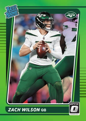 Base Rated Rookie Lime Green Zach Wilson MOCK UP