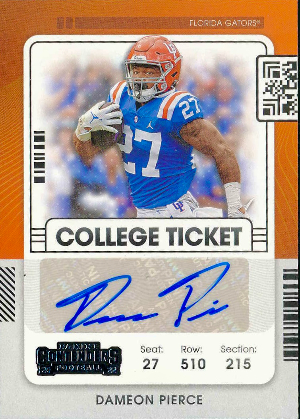 Contenders College Ticket Auto Dameon Pierce