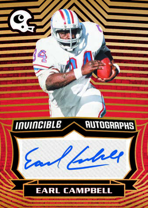 Invincible Auto Red Earl Campbell MOCK UP