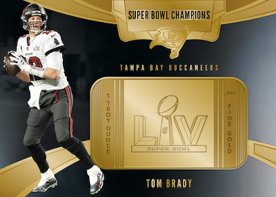 Super Bowl Champions Gold Bar Tom Brady MOCK UP