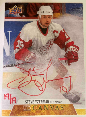 Canvas Signatures Red Ink Steve Yzerman Canvas Signatures Red Ink Steve Yzerman