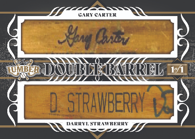 Double Barrell Gold Gary Carter, Daryl Strawberry MOCK UP