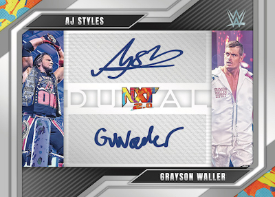 Dual Auto AJ Styles, Grayson Waller MOCK UP