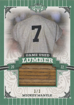 Game-Used Lumber Emerald Mickey Mantle