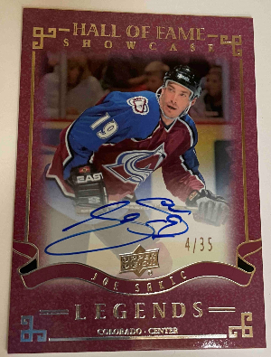 Hall of Fame Showcase Auto Joe Sakic Hall of Fame Showcase Auto Joe Sakic