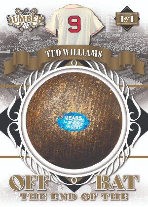 Off the End of the Bat Gold Ted Williams MOCK UP