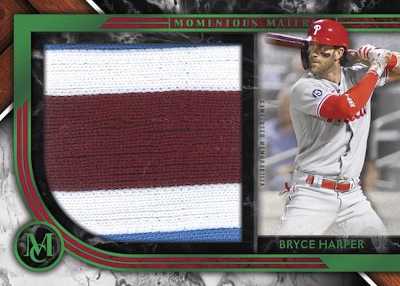 Momentous Material Jumbo Patch Relic Emerald Bryce Harper MOCK UP