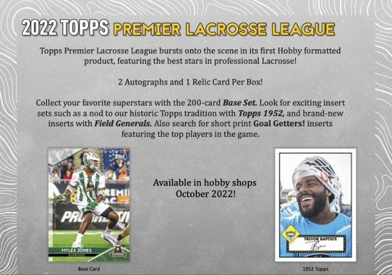 2022 Topps Premier Lacrosse League PLL