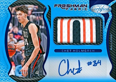 Certified Freshman Fabric Signatures Super Prime Chet Holmgren MOCK UP