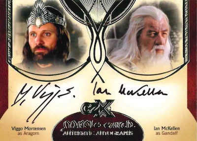 Dual Auto Viggo Mortensen as Aragorn, Ian McKellen as Gandalf MOCK UP