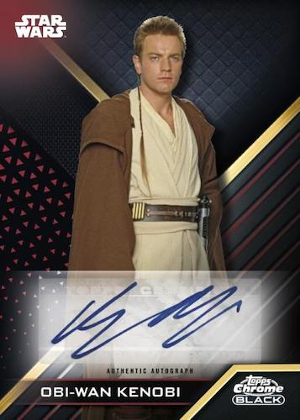 Galactic Black Auto Red Refractor Ewan McGregor as Obi Wan Kenobi MOCK UP