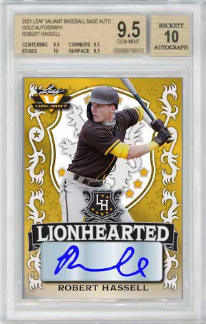 Lionhearted Auto Gold Encased Robert Hassell MOCK UP