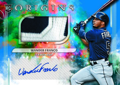 Origins Rookie Jumbo Material Auto Blue Wander Franco MOCK UP