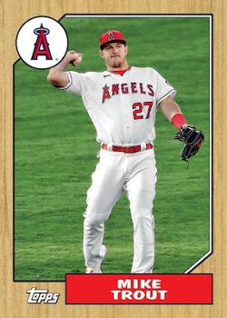 1987 Topps Baseball Mike Trout MOCK UP
