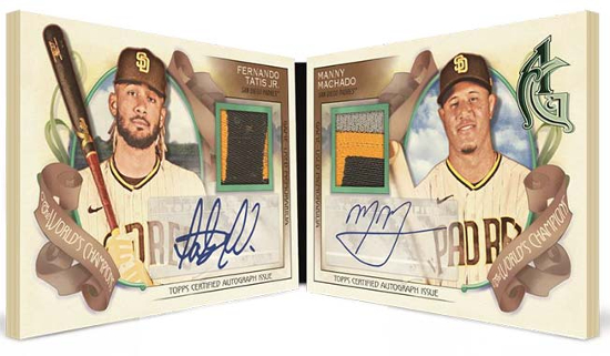 A&G Dual Auto Patch Book Fernando Tatis Jr, Manny Machado MOCK UP A&G Dual Auto Patch Book Fernando Tatis Jr, Manny Machado MOCK UP