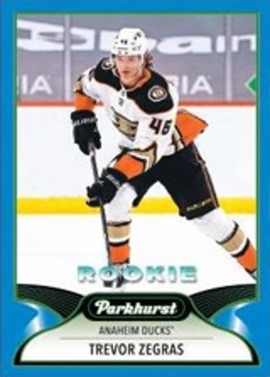 Base 2021-22 Parkhurst Blue Border Tevor Zegras MOCK UP