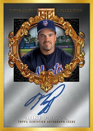 Gold Framed Hall of Famer Auto Mike Piazza MOCK UP