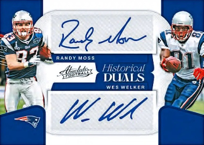 Historical Duals Auto Randy Moss, Wes Welker MOCK UP Historical Duals Auto Randy Moss, Wes Welker MOCK UP