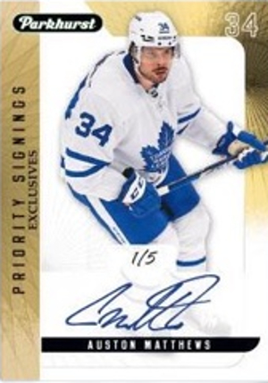 Parkhurst Priority Signings Exclusives Single Auto Auston Matthews