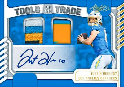 Tools of the Trade Materials Double Autos Prime Justin Herbert MOCK UP Tools of the Trade Materials Double Autos Prime Justin Herbert MOCK UP