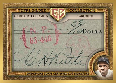 Topps Gilded Collection Cut Signature Babe Ruth MOCK UP