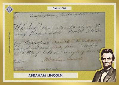 1949 Bowman Cut Signature Abraham Lincoln MOCK UP