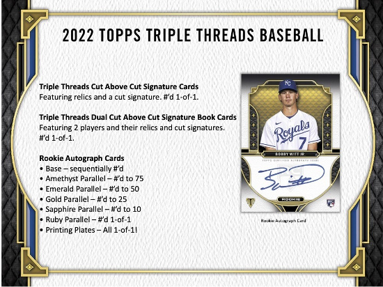 2022 Topps Triple Threads Baseball