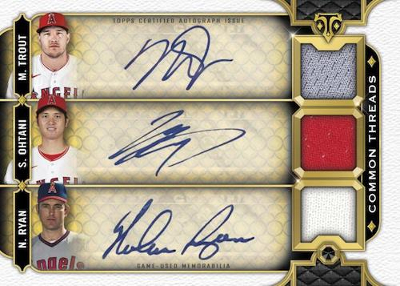 Common Threads Three Player Triple Auto Relic Shohei Ohtani, Mike Trout, Nolan Ryan MOCK UP Common Threads Three Player Triple Auto Relic Shohei Ohtani, Mike Trout, Nolan Ryan MOCK UP