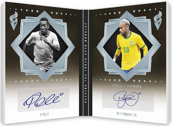 Passing the Torch Auto Booklet Neymar, Pele MOCK UP