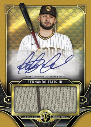 Single Jumbo Relic Auto Gold Fernando Tatis Jr MOCK UP