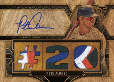 Triple Threads Auto Relic Wood Pete Alonso MOCK UP