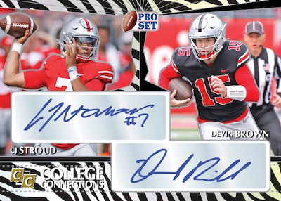 College Connections Dual Auto CJ Stroud, Devin BrownMOCK UP