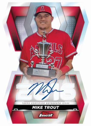 Finest Career Years Die-Cut Auto Mike Trout MOCK UP