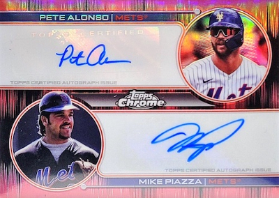 Dual Auto Mike Piazza, Pete Alonso MOCK UP